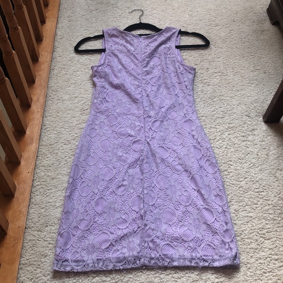 Light Purple Lace Cocktail Dress - Picture 2 of 4